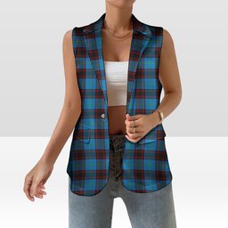 ScotsTee Shop Scottish Hume Ancient Women's Tartan Sleeveless Blazer Suit Vest