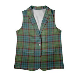 ScotsTee Shop Scottish McNicol Hunting Ancient Women's Tartan Sleeveless Blazer Suit Vest