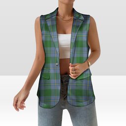 ScotsTee Shop Scottish Irvine of Bonshaw Ancient Women's Tartan Sleeveless Blazer Suit Vest