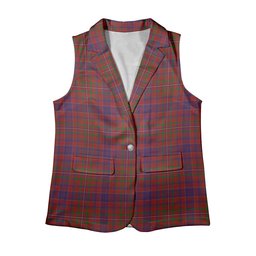 ScotsTee Shop Scottish MacLeod Red Women's Tartan Sleeveless Blazer Suit Vest