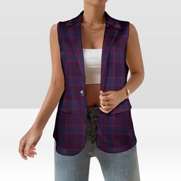 ScotsTee Shop Scottish Rutherford John Women's Tartan Sleeveless Blazer Suit Vest