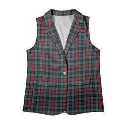 ScotsTee Shop Scottish Lindsay-McGee Ancient Clan Women's Tartan Sleeveless Blazer Suit Vest