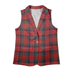 ScotsTee Shop Scottish Robertson 1819 Modern Women's Tartan Sleeveless Blazer Suit Vest
