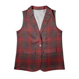 ScotsTee Shop Scottish MacDougall 1819 Women's Tartan Sleeveless Blazer Suit Vest