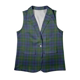 ScotsTee Shop Scottish Johnston 1 Women's Tartan Sleeveless Blazer Suit Vest