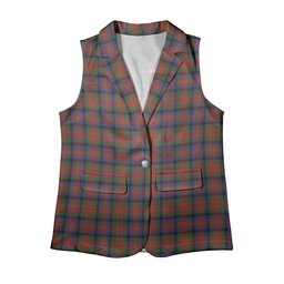 ScotsTee Shop Scottish MacDuff Hunting Modern SC Women's Tartan Sleeveless Blazer Suit Vest