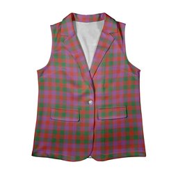 ScotsTee Shop Scottish MacGowan Portrait Ancient Women's Tartan Sleeveless Blazer Suit Vest
