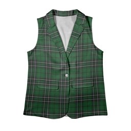 ScotsTee Shop Scottish McLean of Duart Hunting Women's Tartan Sleeveless Blazer Suit Vest