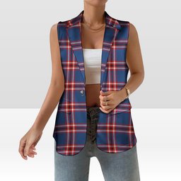 ScotsTee Shop Scottish Laing of Archiestown Modern Women's Tartan Sleeveless Blazer Suit Vest