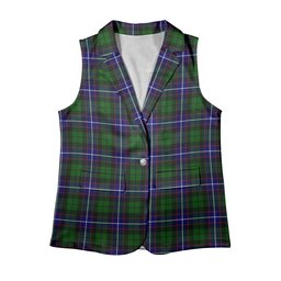ScotsTee Shop Scottish Russell Modern Women's Tartan Sleeveless Blazer Suit Vest
