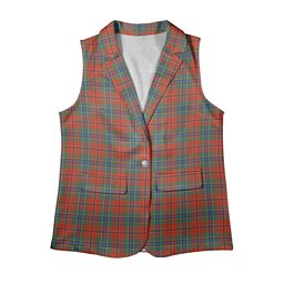 ScotsTee Shop Scottish McLean of Duart Ancient Women's Tartan Sleeveless Blazer Suit Vest