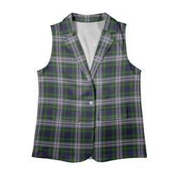 ScotsTee Shop Scottish Gordon Dress 1965 Women's Tartan Sleeveless Blazer Suit Vest