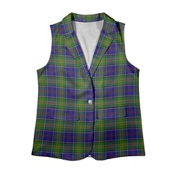 ScotsTee Shop Scottish Greene Women's Tartan Sleeveless Blazer Suit Vest