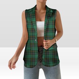ScotsTee Shop Scottish MacAlpine Ancient Women's Tartan Sleeveless Blazer Suit Vest