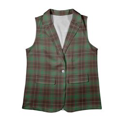ScotsTee Shop Scottish MacPhee Hunting Modern Women's Tartan Sleeveless Blazer Suit Vest