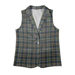 ScotsTee Shop Scottish Scott Green Modern Women's Tartan Sleeveless Blazer Suit Vest