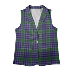 ScotsTee Shop Scottish MacDonald Lord of the Isles Hunting 2 Women's Tartan Sleeveless Blazer Suit Vest
