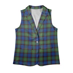 ScotsTee Shop Scottish Sinclair-Brown Modern Women's Tartan Sleeveless Blazer Suit Vest