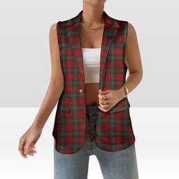 ScotsTee Shop Scottish MacLean 2 Women's Tartan Sleeveless Blazer Suit Vest