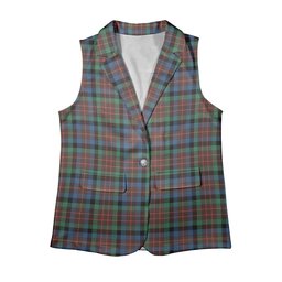 ScotsTee Shop Scottish MacDuff Hunting Ancient SC Women's Tartan Sleeveless Blazer Suit Vest