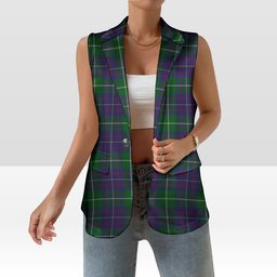 ScotsTee Shop Scottish McIntyre Inglis Women's Tartan Sleeveless Blazer Suit Vest