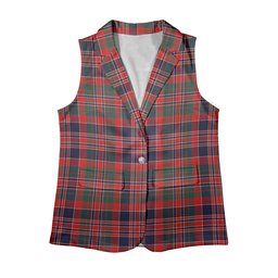 ScotsTee Shop Scottish MacDonald of Boisdale Modern Women's Tartan Sleeveless Blazer Suit Vest