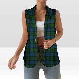 ScotsTee Shop Scottish McKie Women's Tartan Sleeveless Blazer Suit Vest