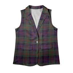 ScotsTee Shop Scottish McDonald of Clan Ranald Women's Tartan Sleeveless Blazer Suit Vest