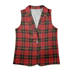 ScotsTee Shop Scottish Wallace Modern Women's Tartan Sleeveless Blazer Suit Vest