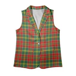 ScotsTee Shop Scottish MacDonald of Kingsburgh Modern Women's Tartan Sleeveless Blazer Suit Vest