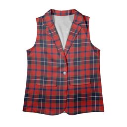 ScotsTee Shop Scottish Wishart Dress Modern Women's Tartan Sleeveless Blazer Suit Vest