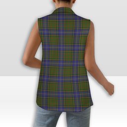 ScotsTee Shop Scottish MacMillan Hunting 2 Women's Tartan Sleeveless Blazer Suit Vest