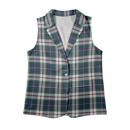 ScotsTee Shop Scottish MacLeod Of Californian Modern Women's Tartan Sleeveless Blazer Suit Vest