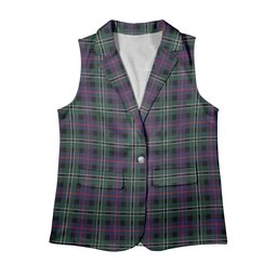 ScotsTee Shop Scottish Rose Hunting Modern Women's Tartan Sleeveless Blazer Suit Vest