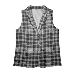 ScotsTee Shop Scottish Scott B&W 1850 Women's Tartan Sleeveless Blazer Suit Vest