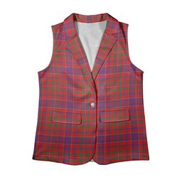 ScotsTee Shop Scottish MacLeod Red Modern Women's Tartan Sleeveless Blazer Suit Vest