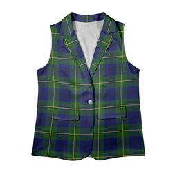 ScotsTee Shop Scottish Johnston Modern Women's Tartan Sleeveless Blazer Suit Vest
