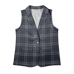ScotsTee Shop Scottish Navy Formal Dress Women's Tartan Sleeveless Blazer Suit Vest
