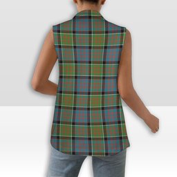 ScotsTee Shop Scottish MacDonald of Clan Ranald Ancient Women's Tartan Sleeveless Blazer Suit Vest