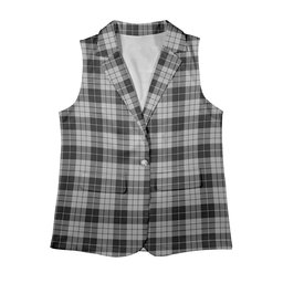 ScotsTee Shop Scottish McLeod Black and White Women's Tartan Sleeveless Blazer Suit Vest