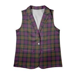 ScotsTee Shop Scottish MacDonald Modern Women's Tartan Sleeveless Blazer Suit Vest