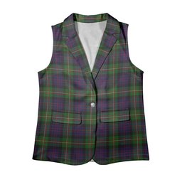 ScotsTee Shop Scottish MacDonell of Glengarry 3 Women's Tartan Sleeveless Blazer Suit Vest