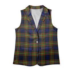 ScotsTee Shop Scottish MacLellan Modern SC Women's Tartan Sleeveless Blazer Suit Vest