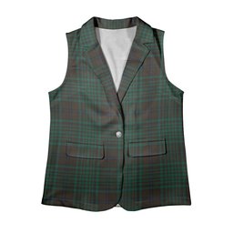 ScotsTee Shop Scottish McGillivray Hunting Modern Women's Tartan Sleeveless Blazer Suit Vest
