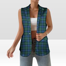 ScotsTee Shop Scottish MacThomas Women's Tartan Sleeveless Blazer Suit Vest