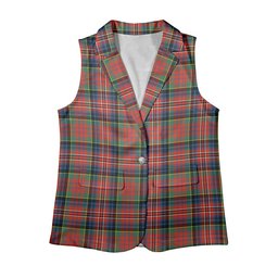 ScotsTee Shop Scottish MacPherson Ancient SC Women's Tartan Sleeveless Blazer Suit Vest