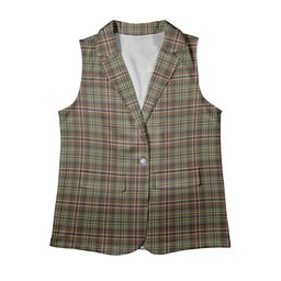 ScotsTee Shop Scottish Scott Green Weathered Women's Tartan Sleeveless Blazer Suit Vest