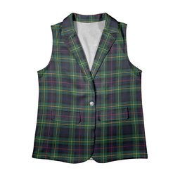 ScotsTee Shop Scottish MacLeod of Skye Modern Women's Tartan Sleeveless Blazer Suit Vest