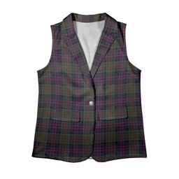 ScotsTee Shop Scottish MacDonald of Clanranald Women's Tartan Sleeveless Blazer Suit Vest