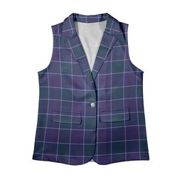 ScotsTee Shop Scottish Navy US Edzell Women's Tartan Sleeveless Blazer Suit Vest